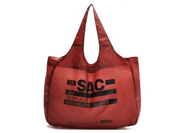 190D Encryption Nylon Foldable Reusable Portable Shopping Bag With Silk Screen Logo